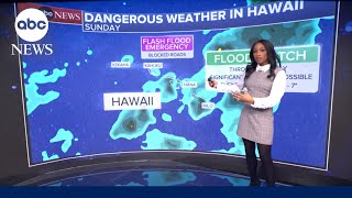 Flash flood emergency impacting Hawaii's Oahu Island