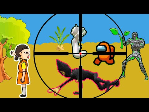 Squid Game 어몽어스 오징어 게임  -  DOLL VS TERMINATOR / AMONG US / CARTOON CAT / SIREN HEAD