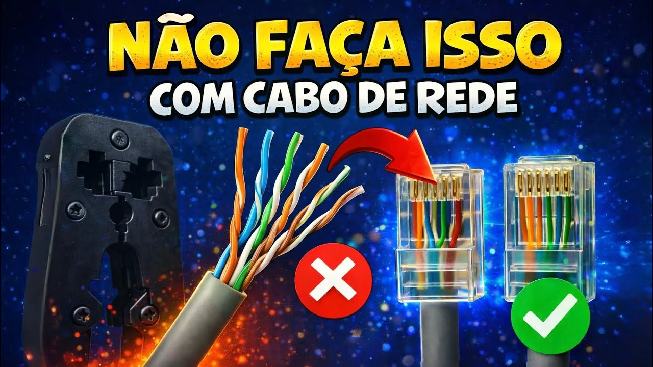 Não Crimp Cabo de Rede Fora do Padrão! Entenda o Motivo