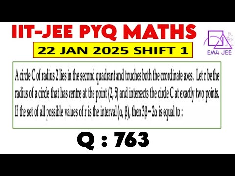 A circle C of radius 2 lies in the second quadrant and touches both the coordinate axes. Let r be