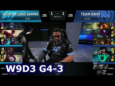 CLG vs Team EnVyUs Game 3 | S7 NA LCS Spring 2017 Week 9 Day 3 | CLG vs NV G3 W9D3 1080p