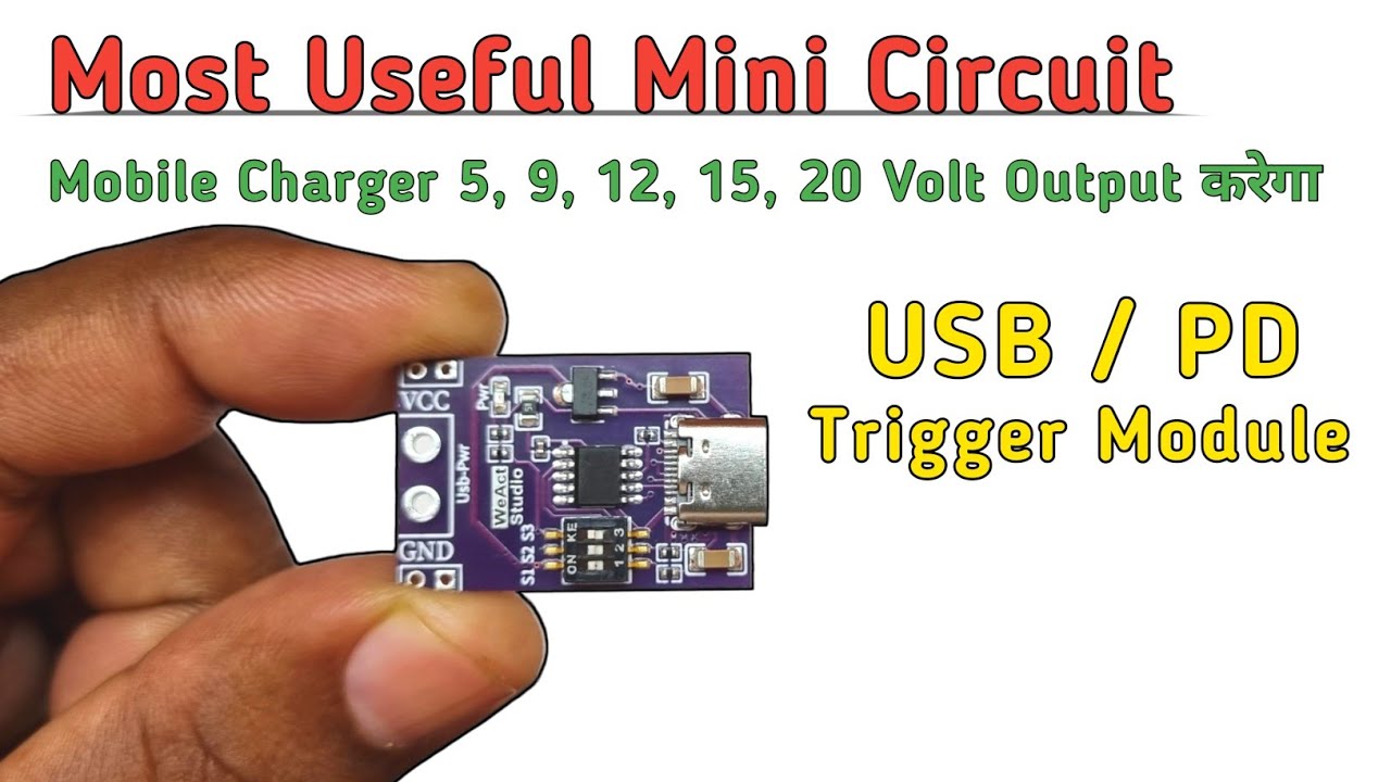 Type-C to DC 5V 9V 12V 15V 20V Fast Charge Trigger Boost Module 65W Video Thumbnail