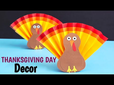 Easy Thanksgiving Turkey Craft Tutorial | DIY Fall Paper Turkey | Thanksgiving Paper Crafts