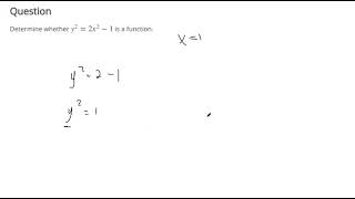 Determine if a relation is a function given an equation