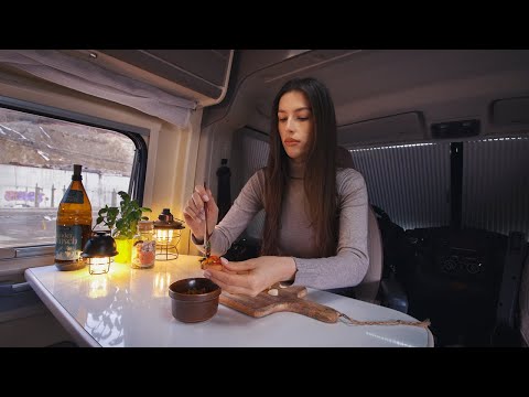 [30] A day in the life of a van traveller | Colibita Lake | Soothing | ASMR