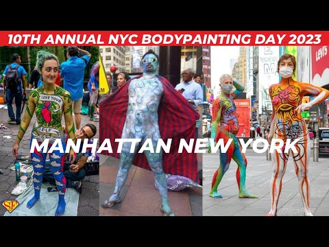LIVE New York: 10th Annual NYC Body Painting Day • Parade  2023 Andy Golub