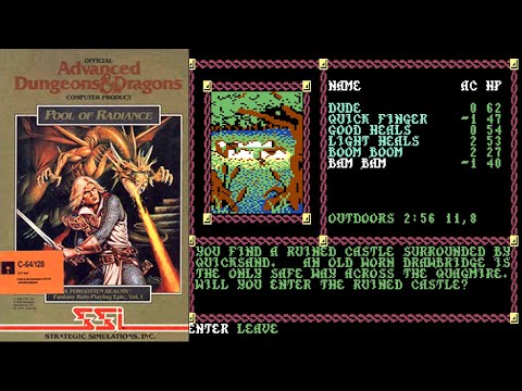 AD&D Pool of Radiance on the C64.   My journal through the game including the final boss and ending