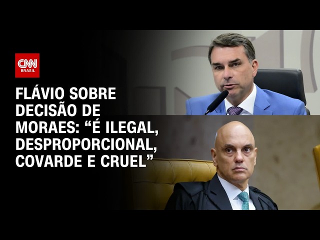 Flávio acusa Moraes de “vingança” após nova decisão que proíbe visitas a Bolsonaro | AGORA CNN