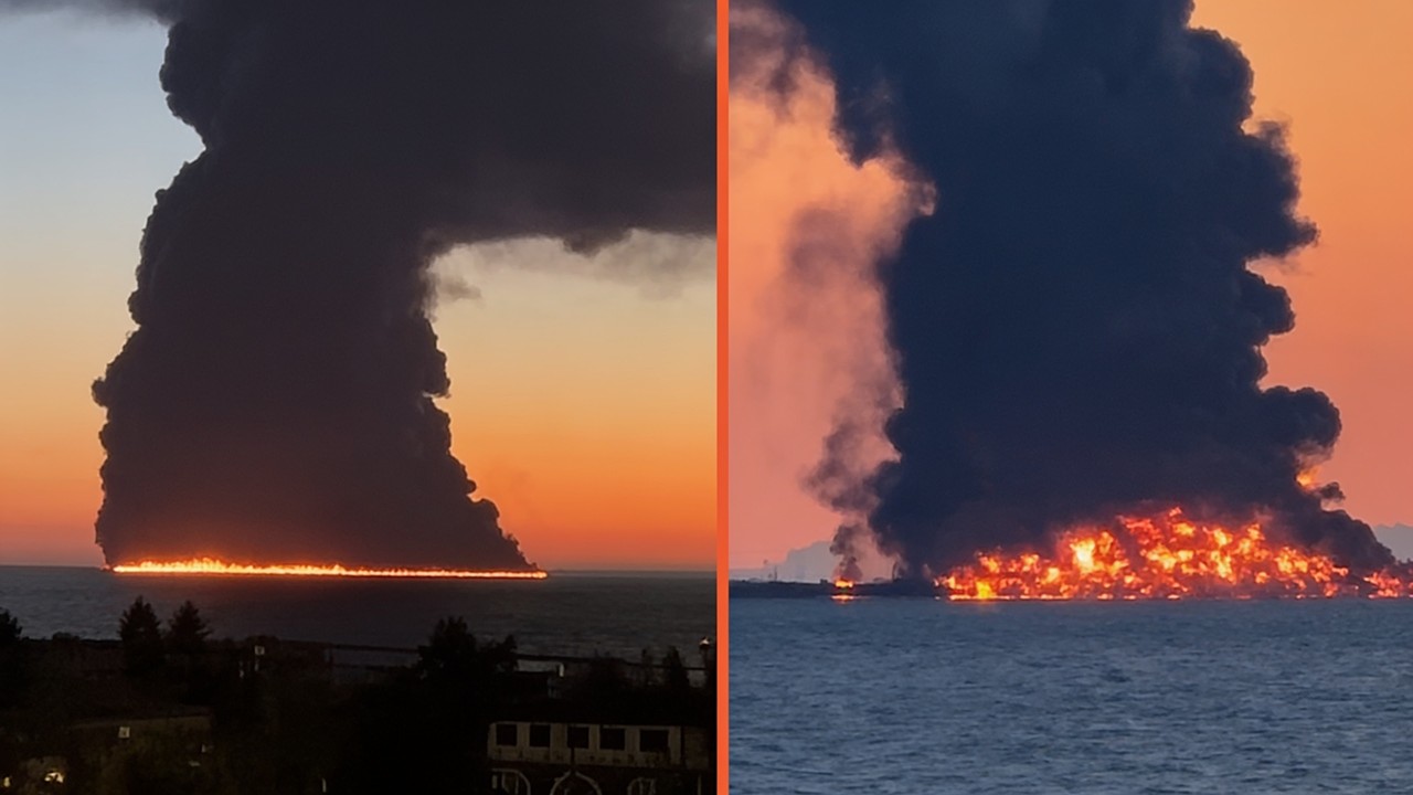 PUTIN’S SHADOW TANKER IN FLAMES! UKRAINIAN DRONES STRIKE OFF RUSSIA’S BLACK SEA COAST || 2026