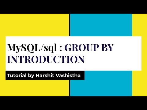 SQL INTRODUCTION TO GROUP BY