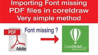 Importing Font missing PDF files in coreldraw -very simple method