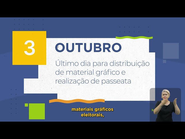 Calendário Eleitoral - 3 de outubro 2