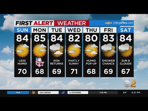 First Alert Forecast: CBS2 7/2 Evening Weather at 6PM
