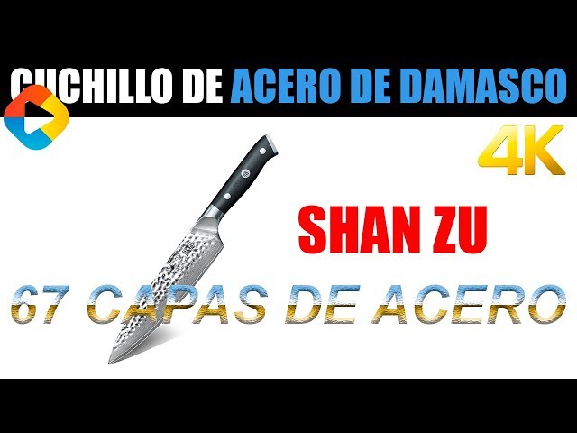 Vídeo relacionado con SHAN ZU Cuchillo de Cocina Damasco, 20cm Cuchillo Chef Japones de Acero Damasco de 67 Capas, Mango de Material G10, Cuchillo de Cocinero Profesional para Cortar Verdura, Fruta, Carne - PRO Series