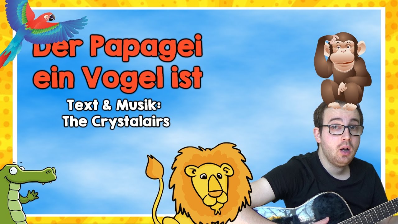 Der Papagei Ein Vogel Ist Text
