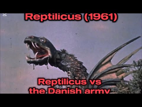 Reptilicus (1961)   Reptilicus vs the Danish army   (American cut)