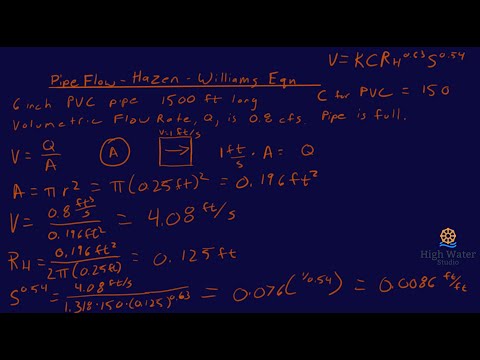 Pipe Flow and Hazen - Williams Equation: Environmental Engineering FE Exam Review