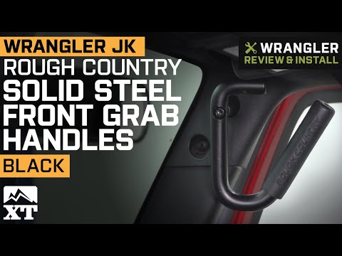 Jeep Wrangler JK Rough Country Solid Steel Front Grab Handles - Black Review & Install