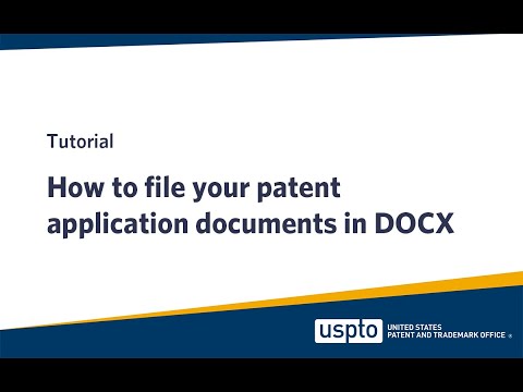 How to file your patent application documents in DOCX