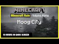🎧  Minecraft Rain | Moog City | Minecraft Music | 10 Hours in Dark Screen