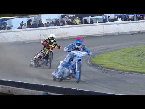 Master of Speedway Moorwinkelsdam 5 mei 2018  Heat 3  1e mads hansen  2e roman lachbaum  3e max dilg