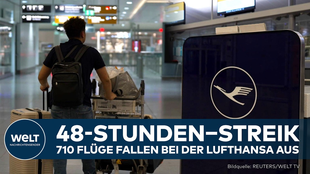 LUFTHANSA: 710 Flüge fallen aus – Piloten und mehrere Tochtergesellschaften streiken für 48 Stunden