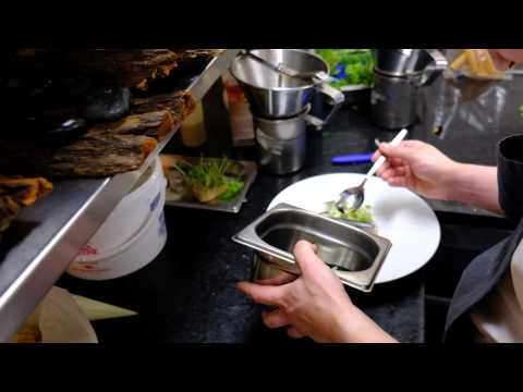 The busy kitchen at restaurant La Source