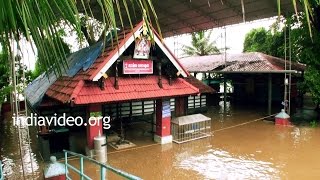 Chamravattom Bridge and the flooded Sastha temple 