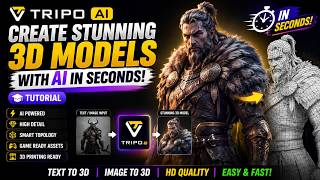 Create Stunning 3D Models with AI in Seconds | Tripo AI Tutorial
