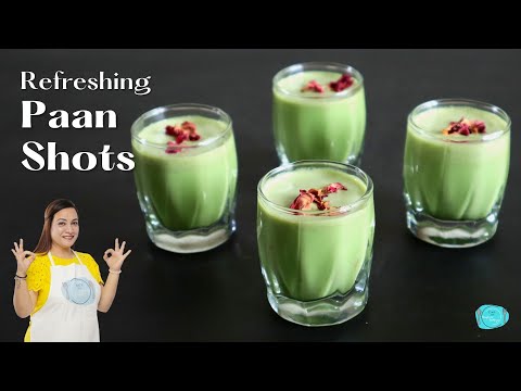 Paan Shots | Pan Shot Drink Recipe | Paan Refreshing Drink | 5 Minutes Paan Shot Recipe | पान ठंडाई