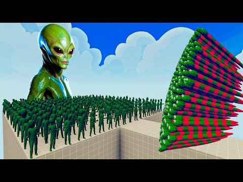 100x ALIEN + 1x GIANT vs 1x EVERY GOD   Totally Accurate Battle Simulator TABS