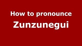 How to pronounce Zunzunegui