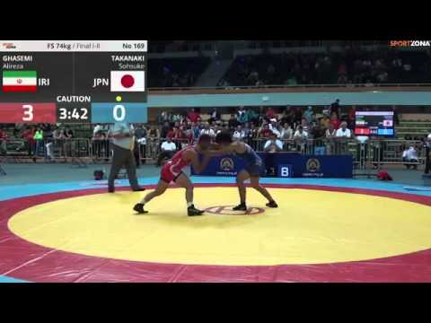 Alireza Ghasemi (IRI) - Sohsuke Takanaki (JPN) 74KG - Ziolkowski Tournament