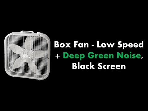 🔴 Box Fan - Low Speed + Deep Green Noise, Black Screen 💨🟢⬛ • Live 24/7 • No mid-roll ads