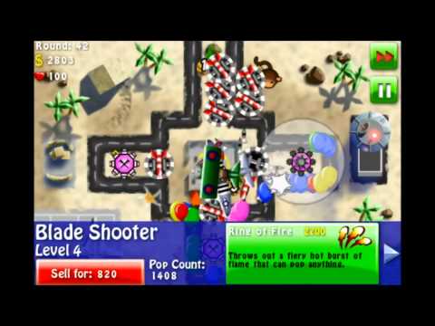 Bloons Tower Defense 4 Military Base -Hard- PERFECT (no upgrades)
