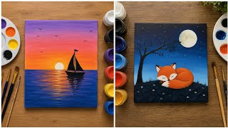 Acrylic Painting Ideas for Beginners | Satisfying Art Compilation #zarmeenasmeerart #satisfying #art