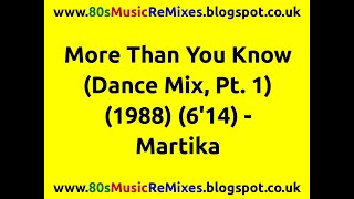 More Than You Know (Dance Mix, Pt. 1) - Martika | 80s Club Mixes | 80s Club Music | 80s Dance Music