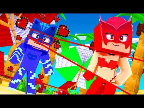 MENINO GATO ESPIOU A CORUJITA UM ÓCULOS DE VISÃO RAIO X NA PRAIA DO MINECRAFT