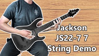 Video thumbnail for Jackson JS22-7 JS Series Dinky Archtop 7 String Guitar Review by crashbangpow