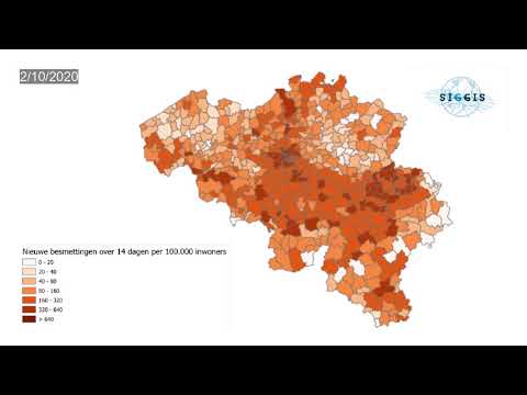 Covid-19 Belgium Map Time Lapse