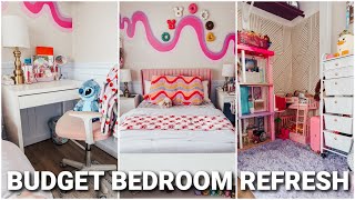 REALISTIC BEDROOM MAKEOVER ON A BUDGET | SMALL BEDROOM DESIGN IDEAS | REARRANGING & ORGANIZING