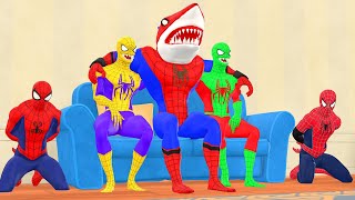 Siêu nhân người nhện vs Shark Spiderman roblox rescue Hulk vs Batman vs Iron Man vs Avengers vs thor