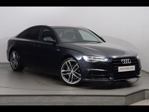 OU17NZK AUDI A6 TDI ULTRA S LINE BLACK EDITION BLUE 2017, Nottingham Audi