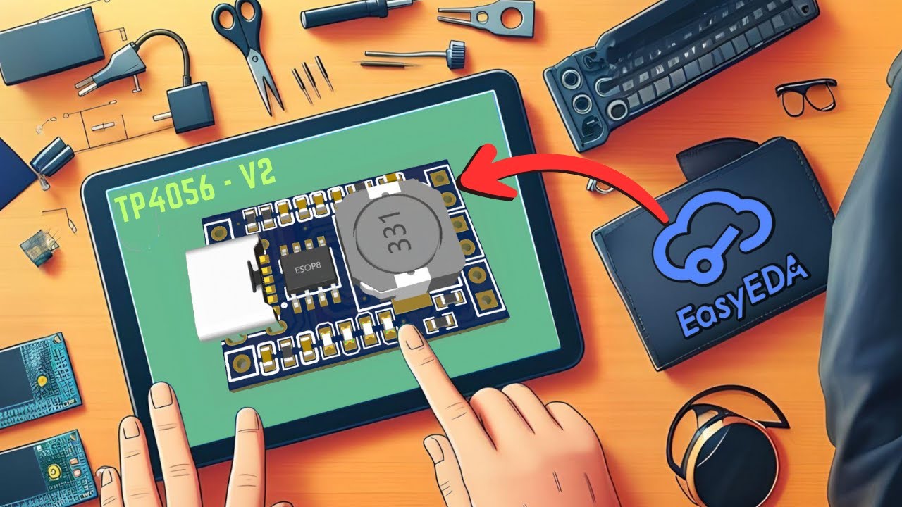 #5 Custom Battery Management Circuit - TP4056 V2 | EasyEDA 2023 #pcbcupid