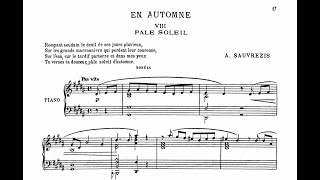 Alice Sauvrezis – En Automne (VIII – Pâle Soleil) – Piano + Partition