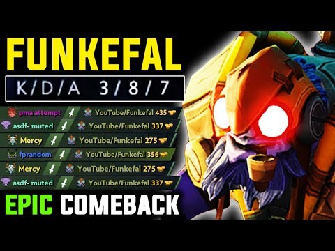 Funkefal Tinker - Unbelievable Farming Pace | Epic Comeback Like A Boss Dota 2