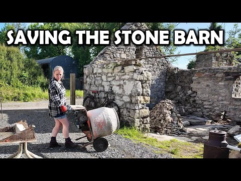 Saving the 200 year old stone barn at our farmhouse in Ireland