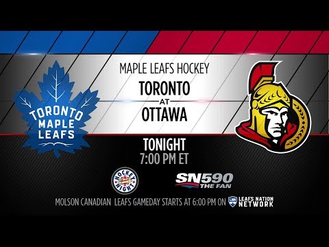 Molson Canadian Gameday: Toronto at Ottawa - January 20, 2018
