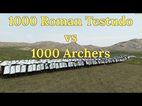 1000 Romans Testudo vs 1000 Archers