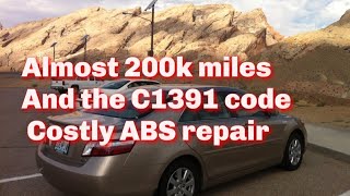 @199k miles my 2007 Camry Hybrid ABS unit failed,  the dreaded C1391 which plaques Toyota hybrids